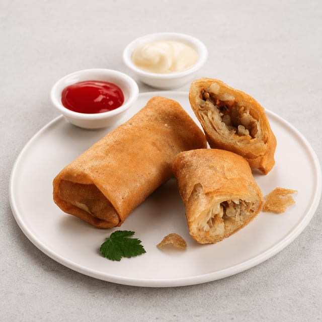 D1. Grilled Chicken + Fried Roll over Vermicelli (Bun Ga CG).