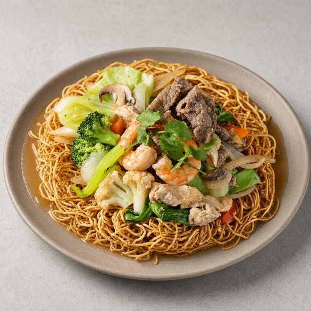 T6. Pork Fried Egg Noodle w/ Veggies (MXD Heo).