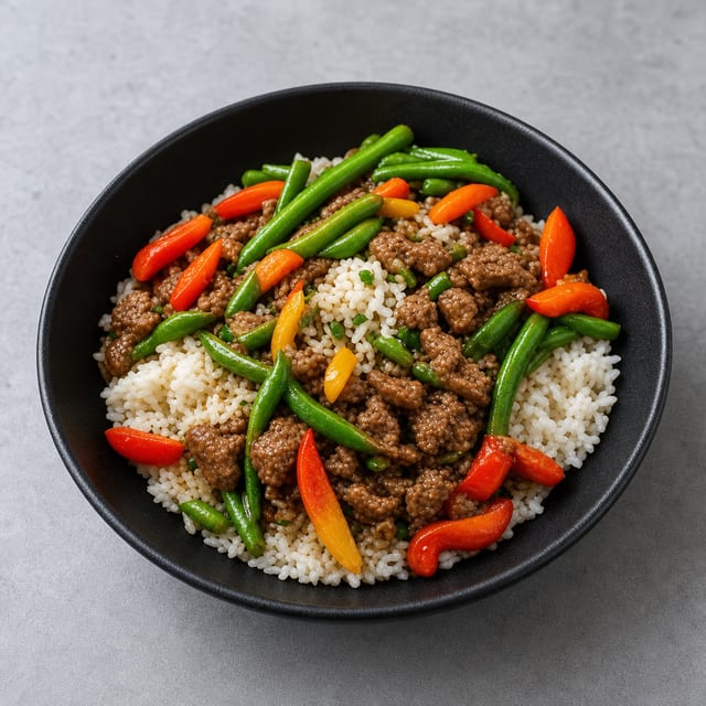 C15. StirFry Lemongrass Beef w/ Rice (Com Bo Xao Xa).