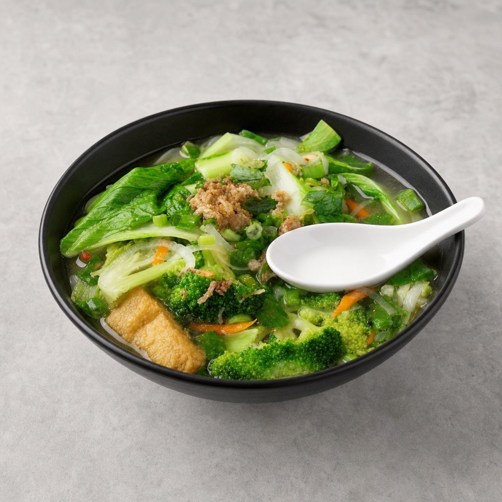 P16. Vegetables Noodle Soup (Chicken Broth) (Rau).