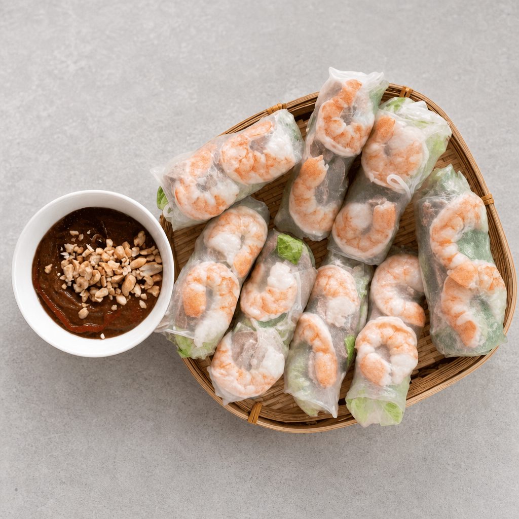 A4. Fresh spring rolls w/ BBQ Pork & Shrimp (GC Heo Tom).