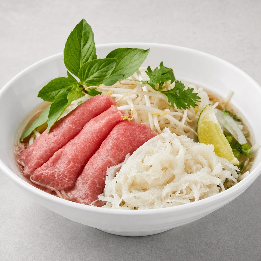 P8. Rare beef & Tripe Noodle soup (T,S).