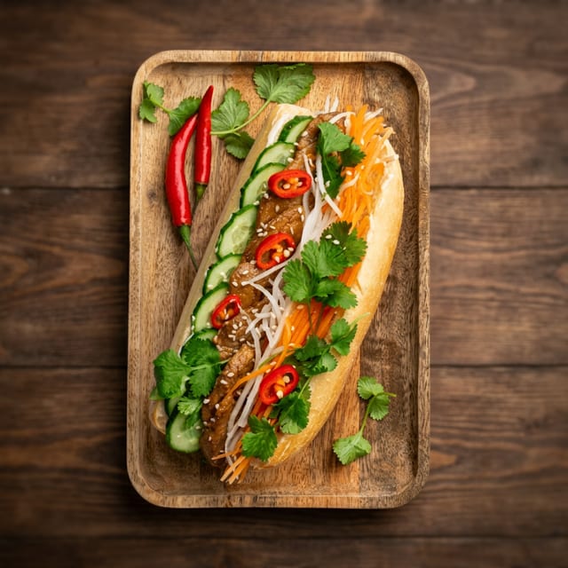 T20. Fried Eggs Banh Mi (Trung).